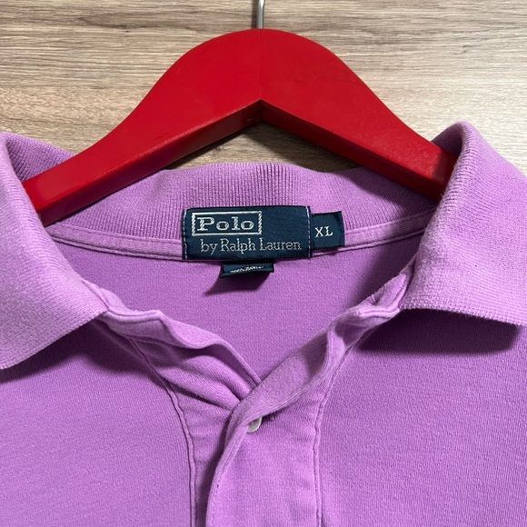 Men’s Polo Ralph Lauren Lavender Short Sleeve Collared Shirt XL - Picture 5 of 6